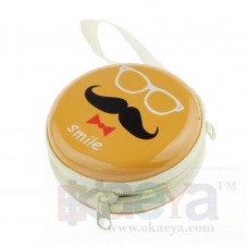 OkaeYa Funky Trendy Earphone Smile Yellow Pouch